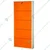 Expert 5.57 x 2.31 x 1 Feet 5 Shelves Wall Mounted Shoe Rack (Orange & Ivory Color)