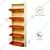 Expert 5.57 x 2.31 x 1 Feet 5 Shelves Wall Mounted Shoe Rack (Orange & Ivory Color)