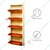 Expert 5.57 x 2.31 x 1 Feet 5 Shelves Wall Mounted Shoe Rack (Orange & Ivory Color)