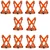Gravitech 10 Pcs 360° High Visibility Orange Colour Elastic Cross Belt With Reflective Tape For Safety Purpose