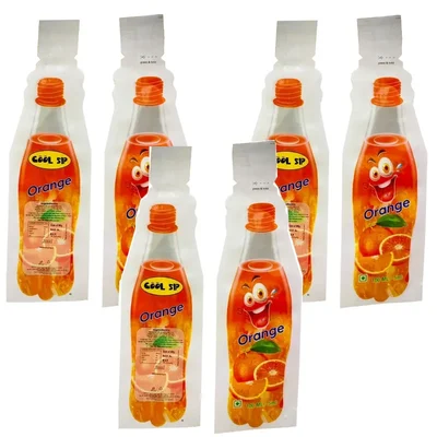 Cool Sip, 100ml Orange Flavoured Drink Juice Pouches for Business(Pack-1000 pcs)