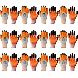 Delight Pack of 12 MNF34-WO Orange Nitrile 3/4 Coated Gloves(Size-Small)