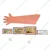 (Pack Of 100 Pcs) Full Size AI Veterinary Disposables Hand Gloves LDPE 35 Inch, Orange Color