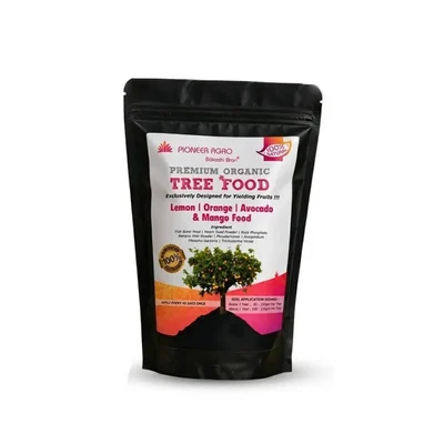 Pioneer Agro Premium Organic Tree Food 1 Kg Slow-Release Fertilizer for Lemon, Orange, Avocado, and Mango Trees