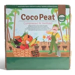 Orifesh Cocopeat Block 5 Kg, Expands to 75 litres of Light Coco Peat Growing Medium