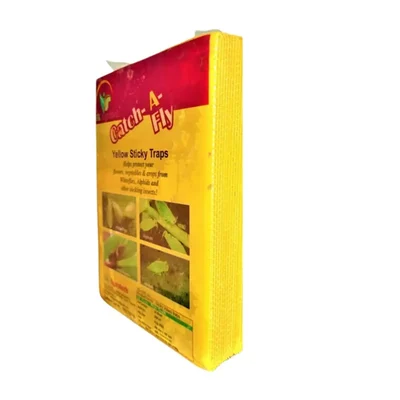 Orifesh 6 x 8 inch Yellow Sticky Insect pheromone Glue Trap, 10 Sheet Bundle - Pack of 5
