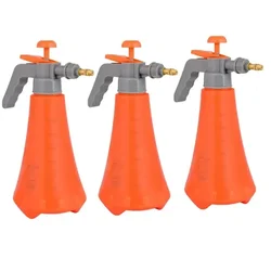 Oriley Multifunctional Manual Garden Spray Pressure Pump Water Bottle with Nozzle 1 L Hand Held Sprayer (Pack of 3)