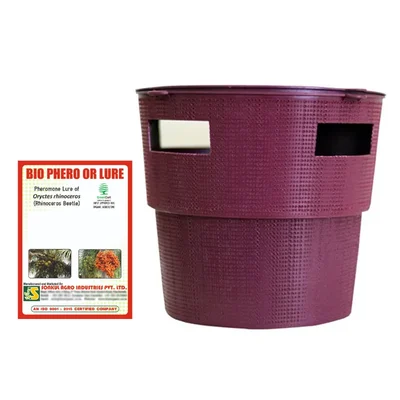 Sonkul Agro Combo Pack of Bio Phero OR Oryctes Rhinoceros (Rhinoceros Beetle) Lure & Bucket Trap Set of 5 Pieces
