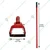 Oscillating 5 inch Hoe, Weed Remover with 5 Feet Handle