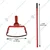 Oscillating 7 inch Hoe, Weed Remover with 5 Feet Handle