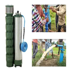 Oswal 7.5HP 4 Stage 5" Borewell Submersible Pump, Water Filled