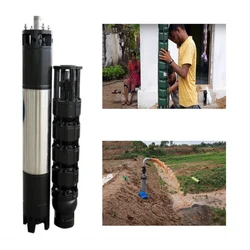 Oswal 13HP 8 Stage 6" Borewell Submersible Pump, Water Filled