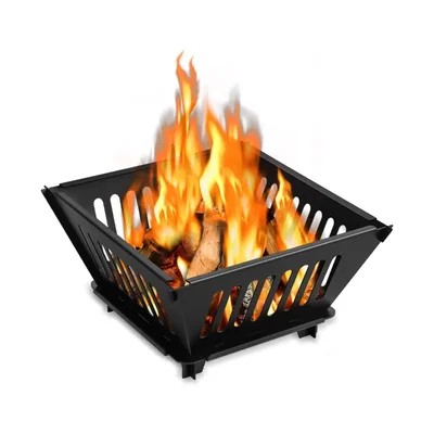 17x17x7.8 Inch Heavy Duty Outdoor Living Firepit for Wilderness Camping Campfire