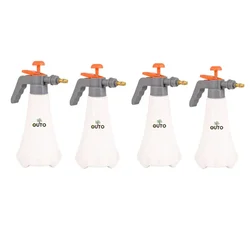 OUTO Agro 1000ml Pressure Spray Pump Bottle with Adjustable Nozzle for Garden 1 L Hand Held Sprayer (Pack of 4)