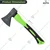 OUTO Heavy Duty 1.5lb Hand Axe with Fiberglass Body & Rubberized Handle for Wood Cutting, Camping, Gardening Kulhaadee