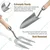 OUTO 5 Pcs Stainless Steel Garden Tools Set (2 Pcs Hand Transplant Shovel, Rake Cultivator, Shovel and Hand Weeder)