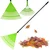 OUTO Telescopic Rake Set Adjustable Garden Broom (46 to 61 inches) Long Handle with 3 Heads for Lawn Yard Leaf Cleaner