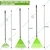 OUTO Telescopic Rake Set Adjustable Garden Broom (46 to 61 inches) Long Handle with 3 Heads for Lawn Yard Leaf Cleaner