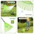 OUTO Telescopic Rake Set Adjustable Garden Broom (46 to 61 inches) Long Handle with 3 Heads for Lawn Yard Leaf Cleaner