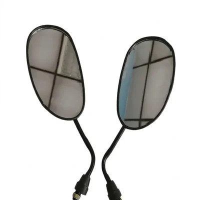 Premium Quality Oval Universal EV Side Mirror Pair with HD Glass, Anti-Vibration, Weatherproof Outer Casing