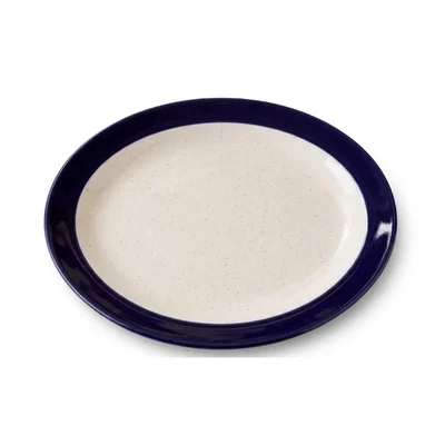 DT Aura Oval Platter (Pack of 6) 8.5-Inch Premium Food Serving Plates for Appetizers, Side Dishes and Desserts