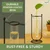 Ecofynd Glass Test Tube Hydroponics Planter with Metal Frame Stand For Living Room Decor(Set of 3, Black)
