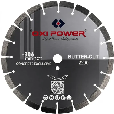 OXI POWER 12-inch Butter Cut Blade for Concrete Cutting