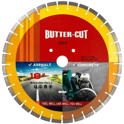 OXI POWER 18-inch Butter Cut Blade For Concrete Cutting