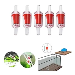 Plastic Aquarium Fish Tank Air Pump Check Valves 50 Pcs Red Clear