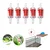Plastic Aquarium Fish Tank Air Pump Check Valves 50 Pcs Red Clear