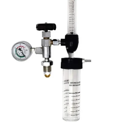 ConXport Oxygen Regulator Flowmeter Humidifier 3000 PSI Metal Knob Lab Gas Flow Control B.S.P.