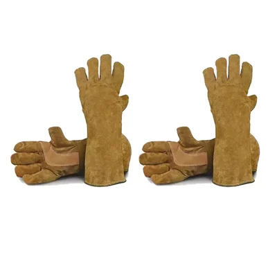 Leather Welding Safety Gloves Pack of 2 Pairs