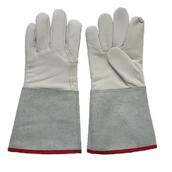  Leather Welding Safety Gloves (Size-M) Pack of 2 Pairs