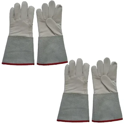  Leather Welding Safety Gloves (Size-M) Pack of 2 Pairs