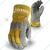 Ozswell Rigger Yellow & Grey Welding Leather Safety Gloves ( Size-M ) Pack of 2 Pairs