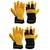 Ozswell 10 Inch Rigger Canadian Heat Cut Wear Tear Resistant Split Leather Safety Gloves (L Size ) Pack of 2 Pairs