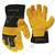 Ozswell 10 Inch Rigger Canadian Heat Cut Wear Tear Resistant Split Leather Safety Gloves (L Size ) Pack of 2 Pairs