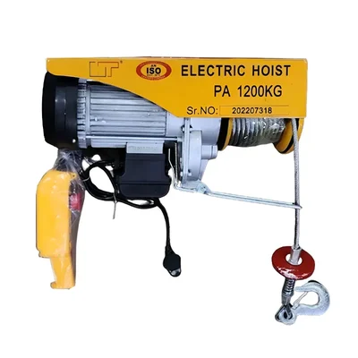HT PA 1200 Kg Mini Electric Hoist With 2.5 HP 100 % Copper Winding Motor, 8 mm Diameter & 20 Meter Wire Rope