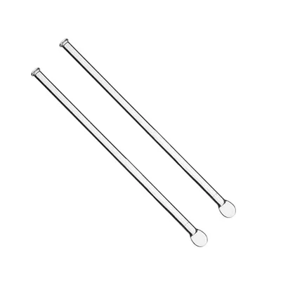 Forgesy 200mm Pack of 2 Borosilicate Glass Stirring Rods Lab Chemistry Flame-Polished Ends