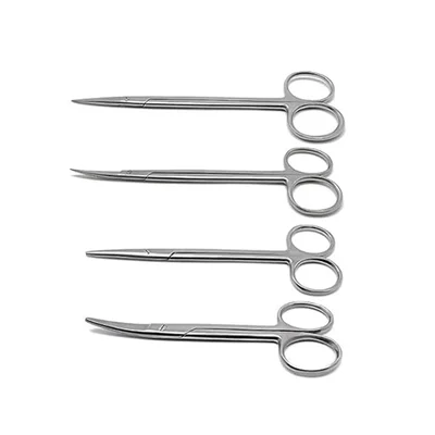 Forgesy Metzenbaum 6 Inch Kelly 7 Inch Pack of 4 Lab Surgical Instruments Stainless Steel