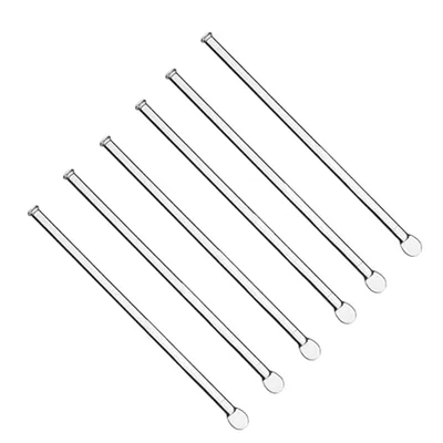 Forgesy 200mm Pack of 6 Borosilicate Glass Stirring Rods Lab Chemistry Flame-Polished Ends