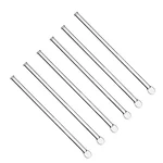 Cometek 200mm Pack of 6 Borosilicate Glass Stirring Rods Lab Chemistry Flame-Polished Ends