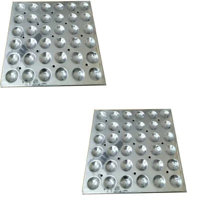 Pack of 2  SS Button Idli Tray Set, 30x40cm