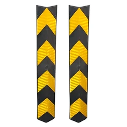 Minsales 1000 mm Pack of 2 Parking Safety Pillar - Rubber, V Shape With Yellow Reflective Tape