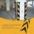 Minsales 1000 mm Pack of 2 Parking Safety Pillar - Rubber, V Shape With Yellow Reflective Tape