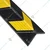 Minsales 1000 mm Pack of 2 Parking Safety Pillar - Rubber, V Shape With Yellow Reflective Tape