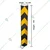 Minsales 1000 mm Pack of 2 Parking Safety Pillar - Rubber, V Shape With Yellow Reflective Tape