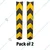 Minsales 1000 mm Pack of 2 Parking Safety Pillar - Rubber, V Shape With Yellow Reflective Tape