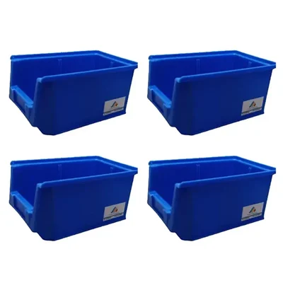 Avsar 230 x 150 x 120 mm FPO Blue Storage Bin, Premium HDPE Material (Bin-25) - Pack of 4