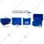 Avsar 200 x 125 x 100 mm FPO Blue Storage Bin with Verticle & Horizontal Partition, HDPE Material (Bin-15) - Pack of 5